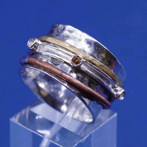 Vtg triple tone - sz, sterling