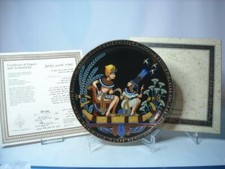 Bradford Exchange Osiris TUTANKHAMUN & HIS PRINCESS Plate Legend Of + Box + COA