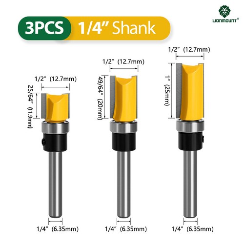 3pcs shank straight - ,