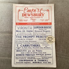 EMPIRE DEWSBURY 1946 Programme ARCADIAN FOLLIES , teddy White, Bert Gunnel