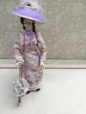 Dolls house miniature 12th scale lady by Ann Lucas World of My Own Miniatures
