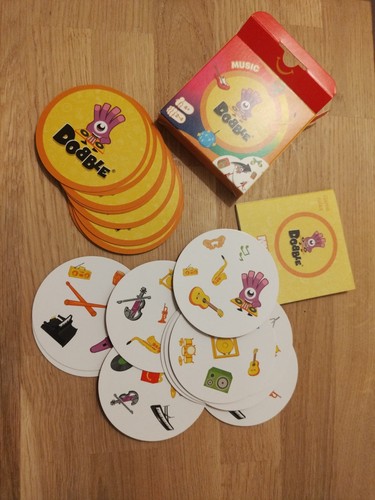 Mini dobble card game - game,, music