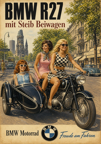 Classic bmw r27 poster - classic,