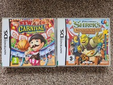 Nintendo DS Bundle - Shrek's Carnival Craze & New Carnival Funfair Games