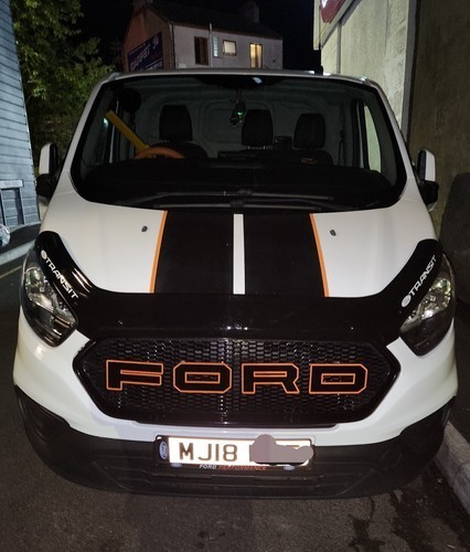 Van grill badge letters - van,
