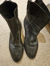 Butter Soft Leather Ankle Boots Size 5 Topshop  Zip Back