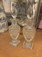 2x Antique Cut Glass Perfume