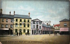 Stowmarket Suffolk Market Place & Post Office Printed Postcard Hartman series