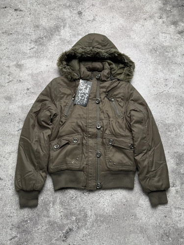 Vintage y2k hooded bomber - y2k,