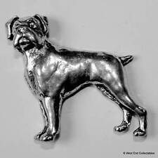 Boxer Pewter Pin Brooch -
