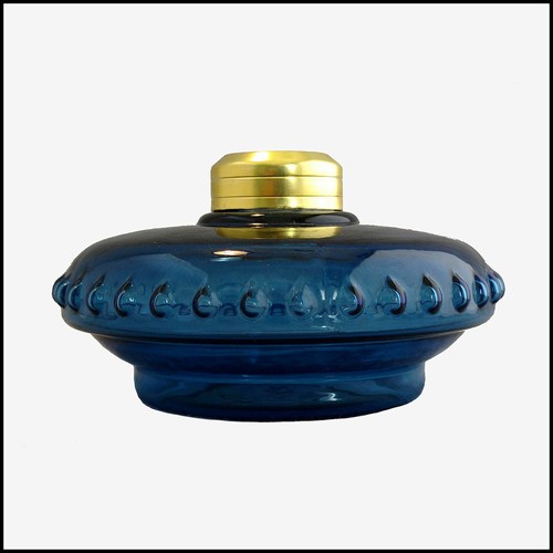 Oil lamp font - oil, blue