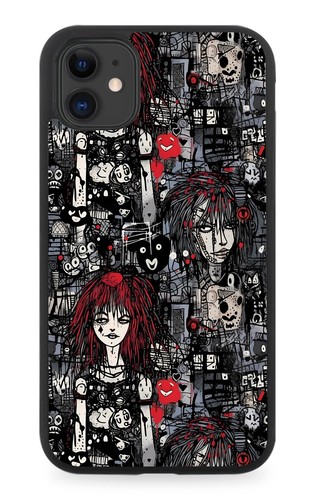 Emo doodles pattern rubber - pattern,