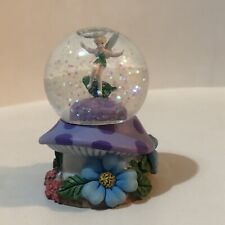 Disney Tinkerbell Mini Snow Globe Mushroom Fairy Peter Pan Snowglobe Gift 7cm