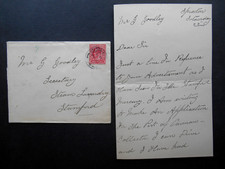 1907 Job Application STAMFORD STEAM LAUNDRY from Mr G R Jones of Sproxton Carman