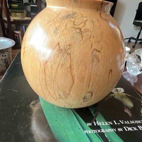 Hand turned spalted beech wood - turned,