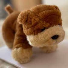 Bulldog Puppy Dog Buster With Dog Collar Soft Plush Toy Keel Toys 8”