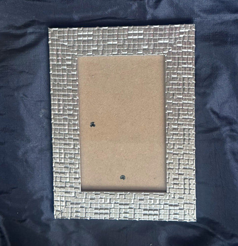 Silver metal textured mosaic - metal,