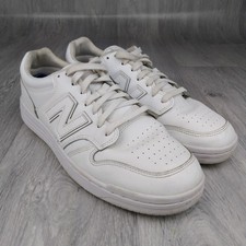 Men's New Balance NB 480 White Leather Casual Trainers Sneakers Shoes UK 12.5