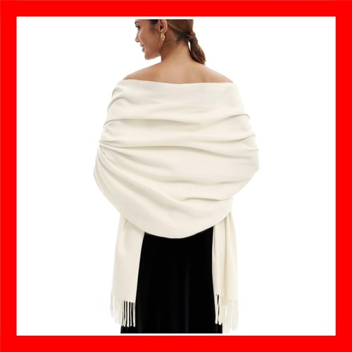 Cream pashmina scarf shawl - cream,