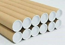 50 2" x 15" Cardboard Shipping Mailing Tube Tubes Cores With End Caps