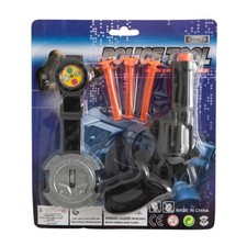 KIDS POLICE PLAY SET PISTOL SUCKER BULLETS BADGE SHERIFF TOY GUN KIDS PLAY SET