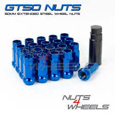20 x Blue GT50 Wheel Nuts Fits Ford Focus ST170 with Aftermarket Alloys