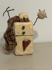 primitive Rustic snowman