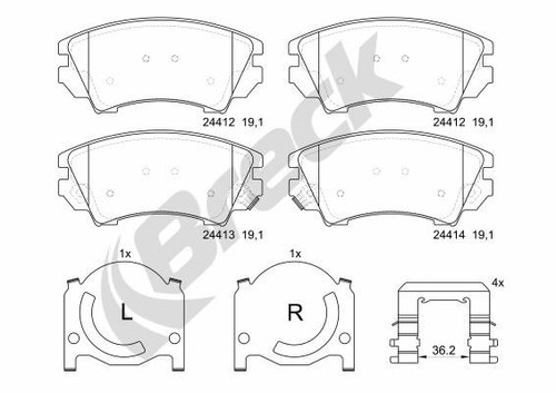 Brake pad set - brake,