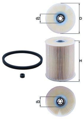 Mahle 231d fuel filter - filter, for
