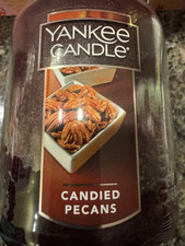 RARE Candied Pecans Yankee Candle!  ONLY 1 Other new W/NEW Red Ribbon On Top!