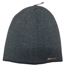 VAN HEUSEN  Mens Knit Hat Beanie Acrylic Black Winter One Size