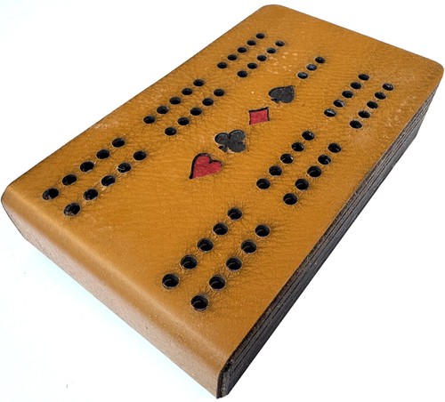 Leather pocket cribbage set