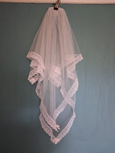 White wedding veil tier - wedding,