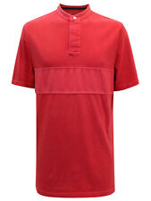 EX White Stuff Red Mens Pure Cotton Grandad Collar Rugby Shirt M 2XL 3XL RRP £38