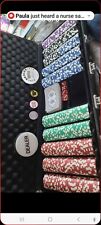 14 Gram Texas Holdem Poker Chip Set 500 Pieces Claytec Chips w/ Aluminum Case