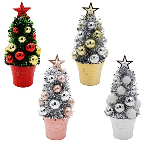 Mini tinsel christmas tree - christmas,