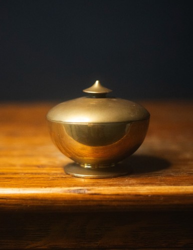 Vintage brass box - vintage, box,
