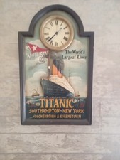 Titanic  Clock Picture Still Keeps Correct Time Parents Mum And Dads Hair Loom  