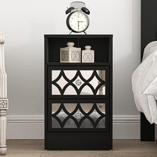 Bedside Table 2 Drawer Storage