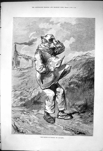 Old antique print - old, march