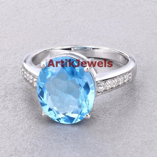 Natural blue topaz - topaz, gemstone