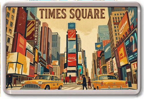 Fridge magnet times - times, square