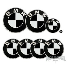 For BMW Badges - Matte Black