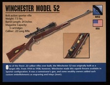 Winchester Model 52 Rifle Atlas Classic Firearms Card