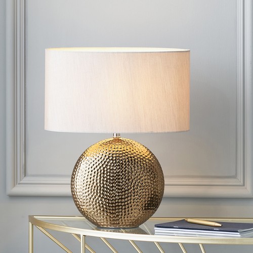 Bronze ceramic table lamp - bronze, with