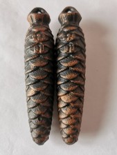 Pair of Vintage Pinecone Grandfather Clock Weights 291g & 299g, Great Condition