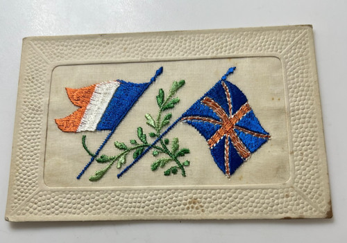 Ww1 silk postcard french - postcard, &