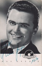 MAX GREGER Original Autograph Signed Polydor Postcard 1950s
