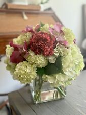 Diane James Luxury Faux Hydrangea Flower Vase Arrangement RARE SUPER QUALITY