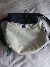 TOAST Navy Blue and Ivory Pebble Leather Rucsack Bag
